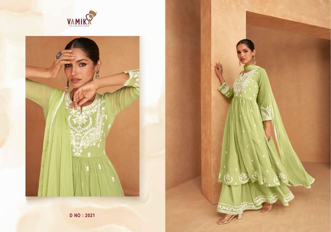 Shhirat By Vamika Georgette Kurti With Palazzo Dupatta Wholesale Clothing Suppliers In India
